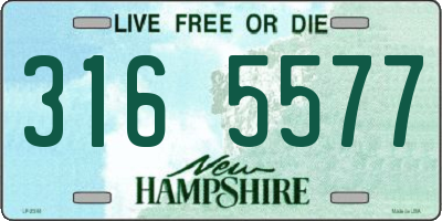 NH license plate 3165577