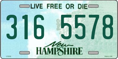 NH license plate 3165578