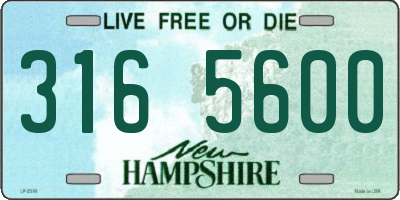 NH license plate 3165600