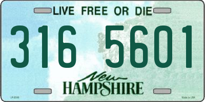 NH license plate 3165601