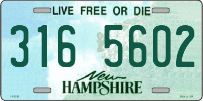 NH license plate 3165602