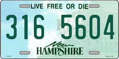 NH license plate 3165604
