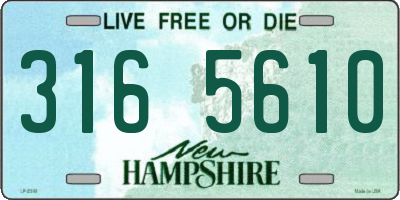 NH license plate 3165610