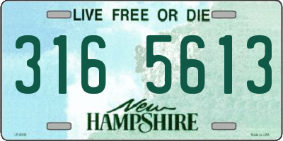 NH license plate 3165613
