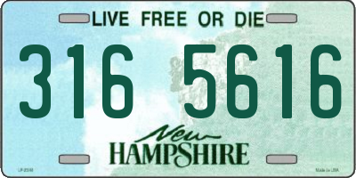 NH license plate 3165616