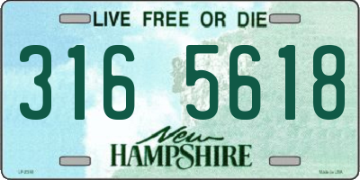 NH license plate 3165618