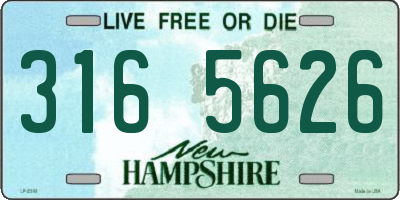 NH license plate 3165626