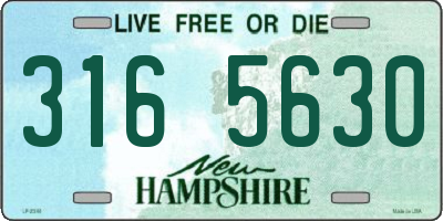 NH license plate 3165630