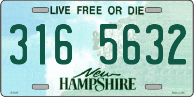 NH license plate 3165632