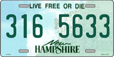 NH license plate 3165633