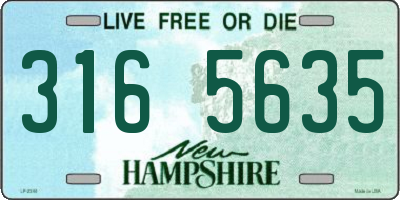 NH license plate 3165635