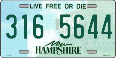 NH license plate 3165644