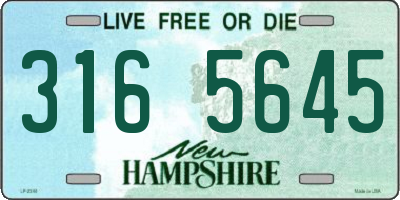 NH license plate 3165645