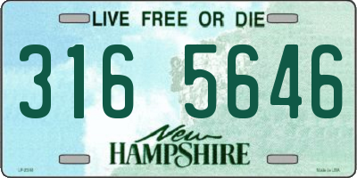 NH license plate 3165646