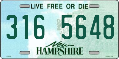 NH license plate 3165648