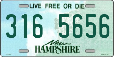 NH license plate 3165656