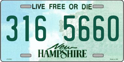NH license plate 3165660