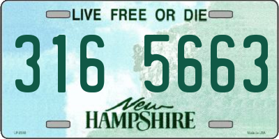 NH license plate 3165663