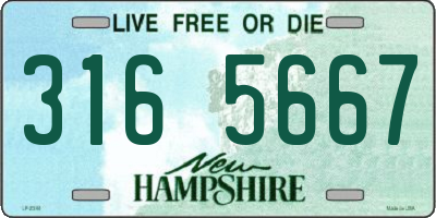 NH license plate 3165667