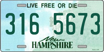NH license plate 3165673