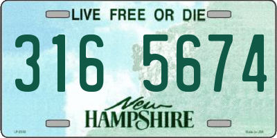 NH license plate 3165674