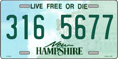 NH license plate 3165677