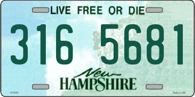 NH license plate 3165681