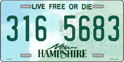NH license plate 3165683