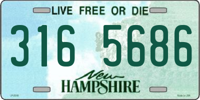 NH license plate 3165686