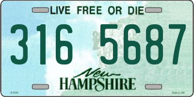 NH license plate 3165687