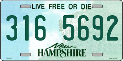 NH license plate 3165692