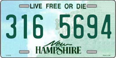 NH license plate 3165694