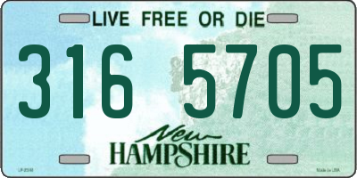 NH license plate 3165705