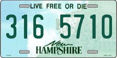 NH license plate 3165710