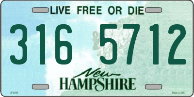 NH license plate 3165712