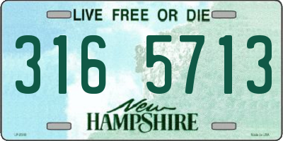 NH license plate 3165713