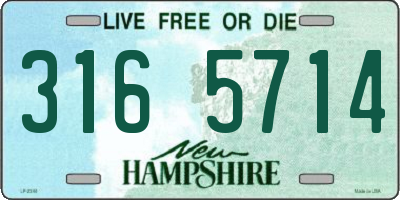 NH license plate 3165714
