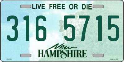 NH license plate 3165715