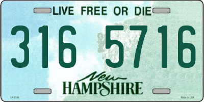 NH license plate 3165716
