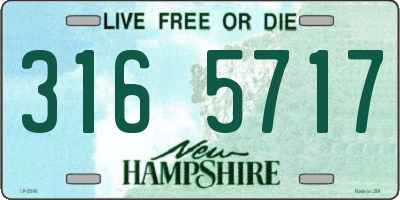 NH license plate 3165717