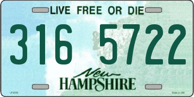 NH license plate 3165722