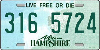 NH license plate 3165724
