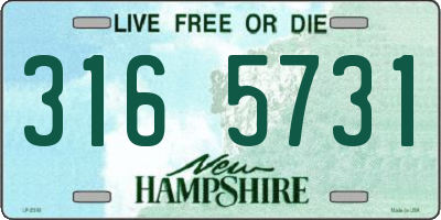 NH license plate 3165731