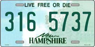 NH license plate 3165737