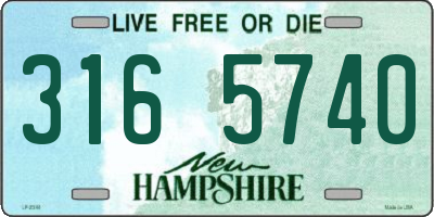 NH license plate 3165740