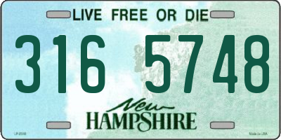 NH license plate 3165748
