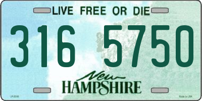 NH license plate 3165750