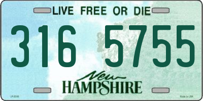 NH license plate 3165755