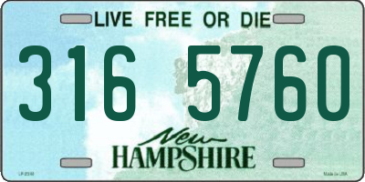 NH license plate 3165760