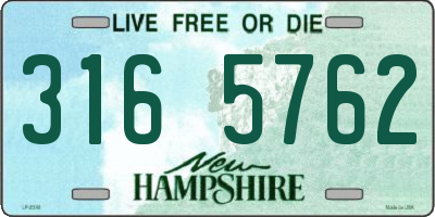 NH license plate 3165762